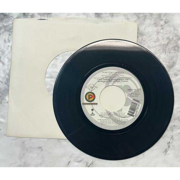 Luther Vandross Janet Jackson Best Things in Life Are Free 45 Funk Soul 90s - Picture 5 of 6